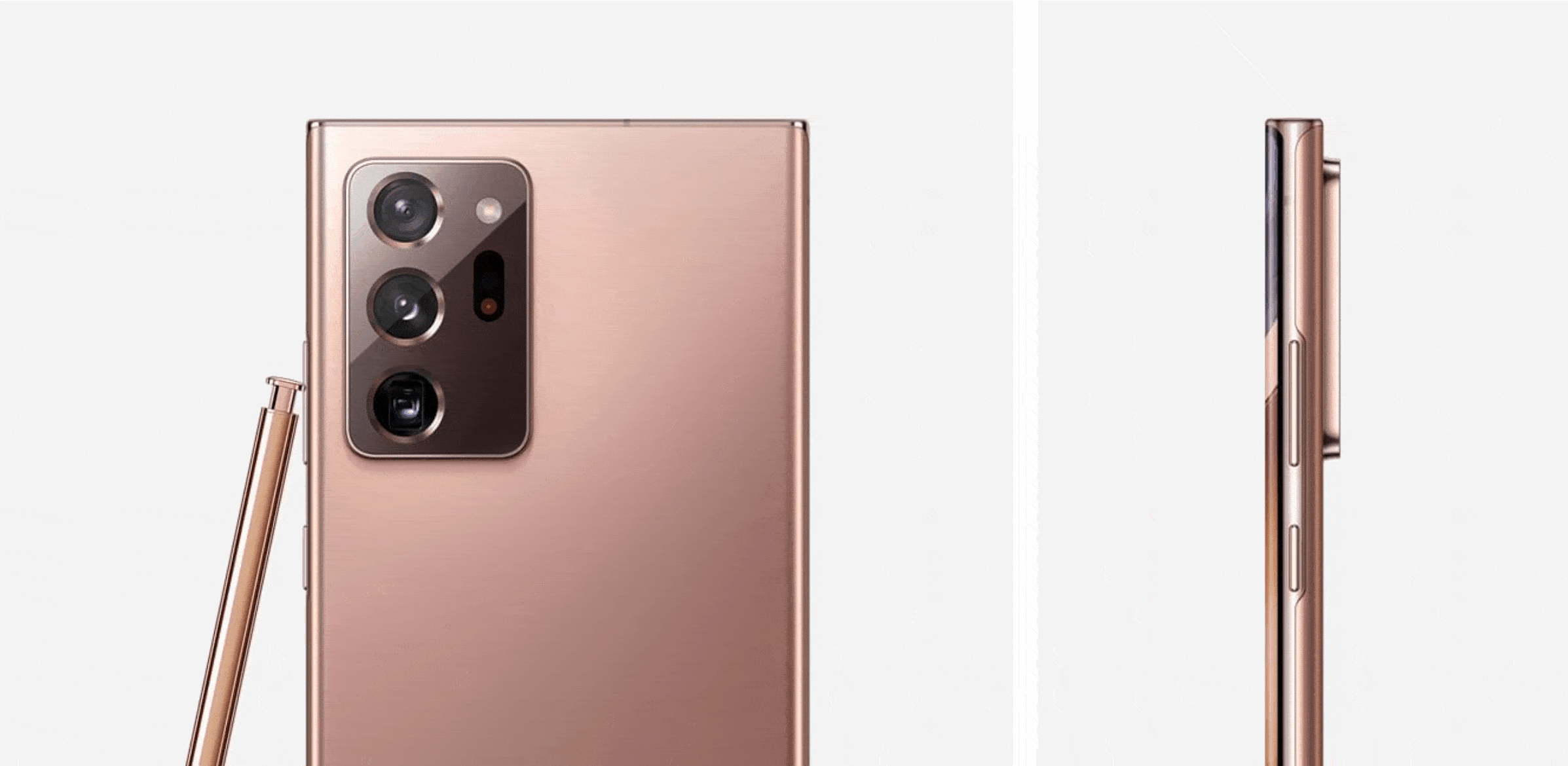 galaxy note 20 / 20 ultra 均搭载骁龙 865 处理器,运存分别最高可