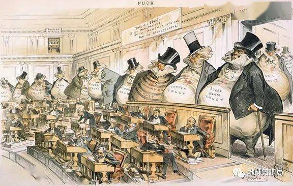 参议院官员身后是各大财阀