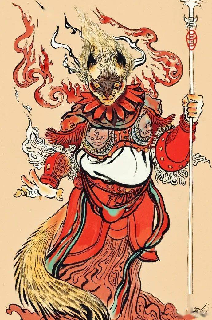 古风水墨——美少女在纸上画出各种"怪力乱神",绝