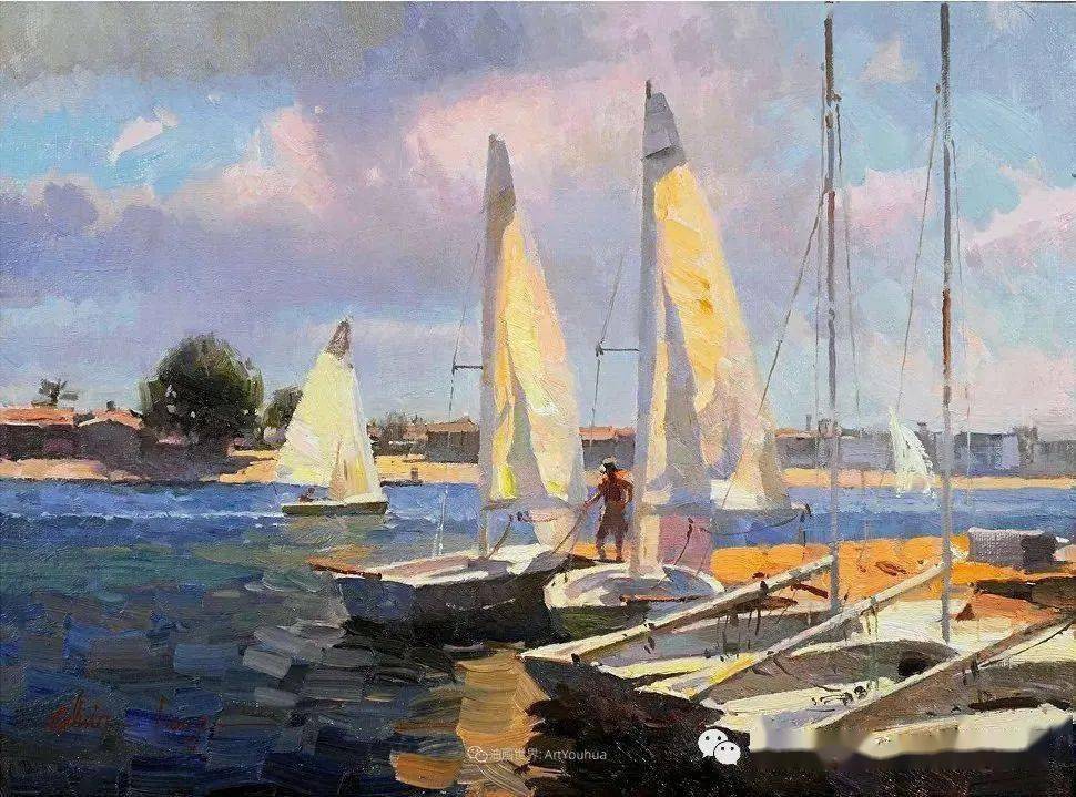 旅美油画家梁革风景油画作品欣赏