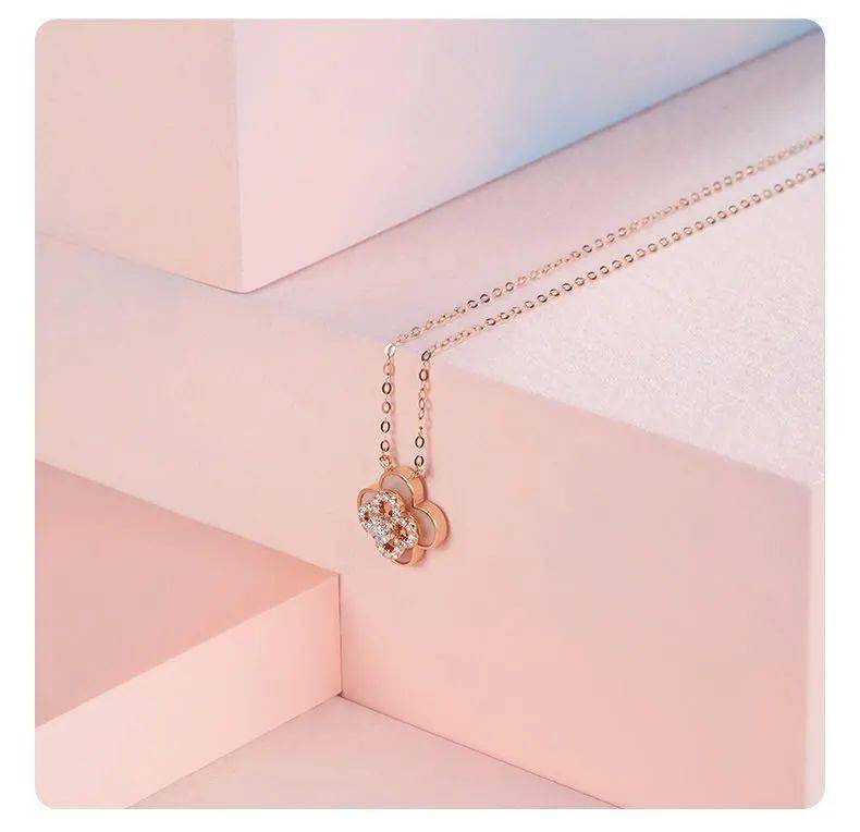 潮宏基好物精选chj小确幸系列18k金钻石坠链