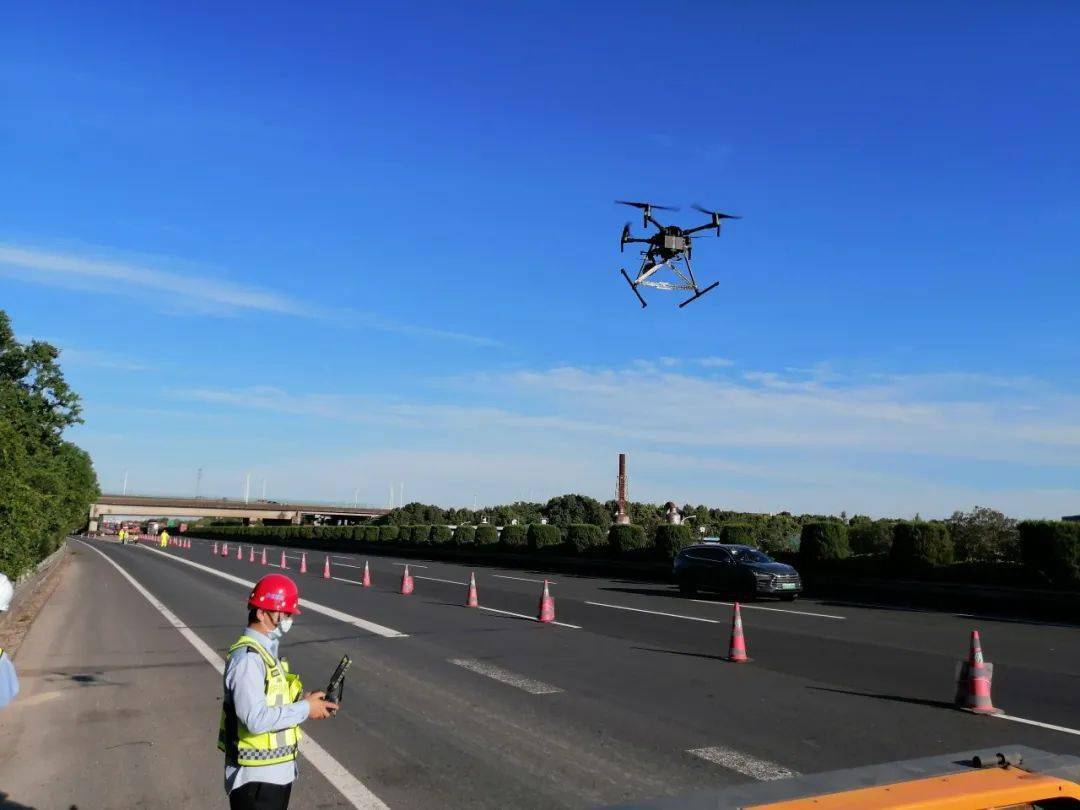 绍兴管理处首次运用"无人机",助力施工区域安全管控