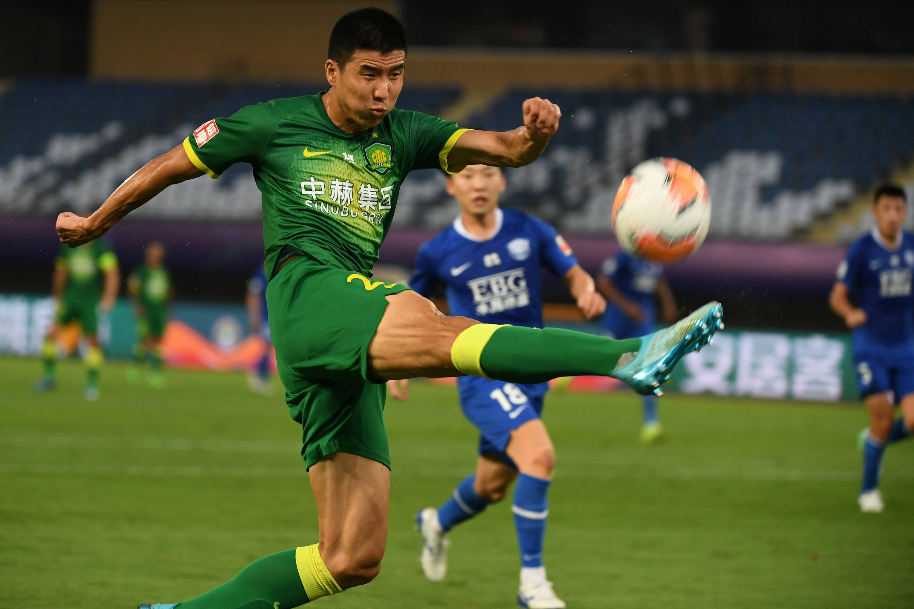 足球——中超:北京中赫国安对阵石家庄永昌