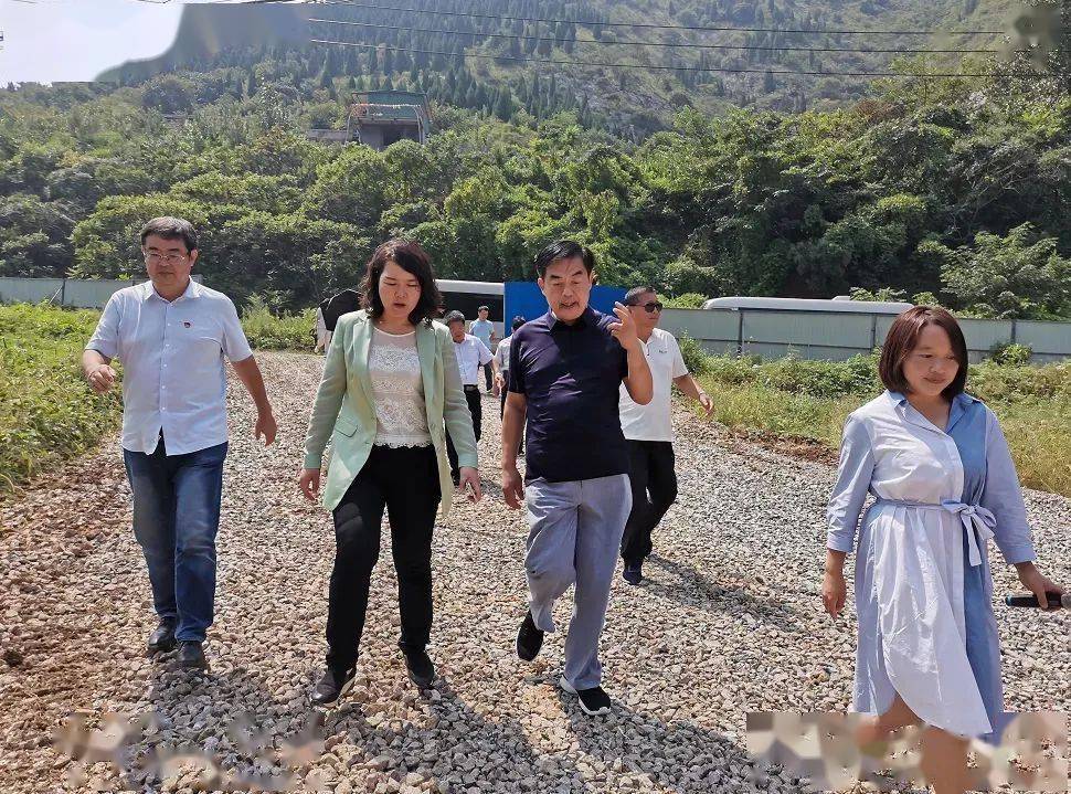 区领导周婷,白向坊,朱枭杰,以及晏明君,区文旅局,洪山镇,寨里镇主要
