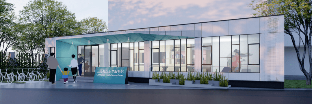 外观简约大气,修整后的服务站通过效果图可以看到:主要的服务功能没有