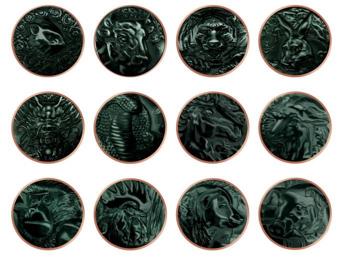 罗永辉大师的《十二生肖大铜章》,现已成 为生肖市场表现最为出色的