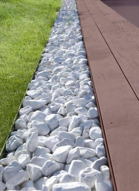 碎石明沟收边景观中的细节美