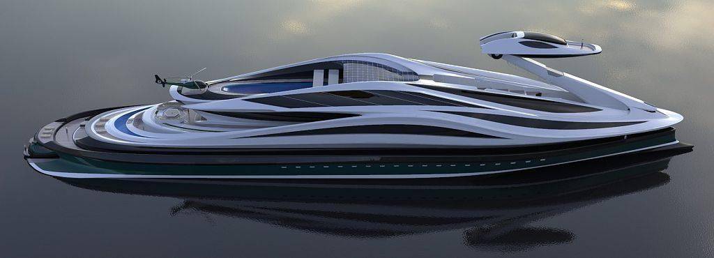 34亿豪华"天鹅"游艇发布 "头部"可拆卸变小船_拉扎里尼