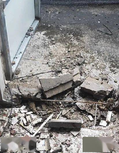 汕尾一房子遭雷击,现场.