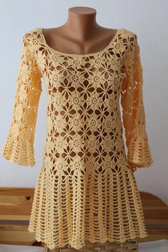 把学会的钩编花样拼出几件美衣每天都能换着穿附教程