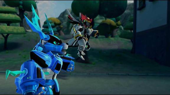 猪猪侠菲菲和小呆呆着急赶路却被暗灵卫幻影拦住好狗不挡道