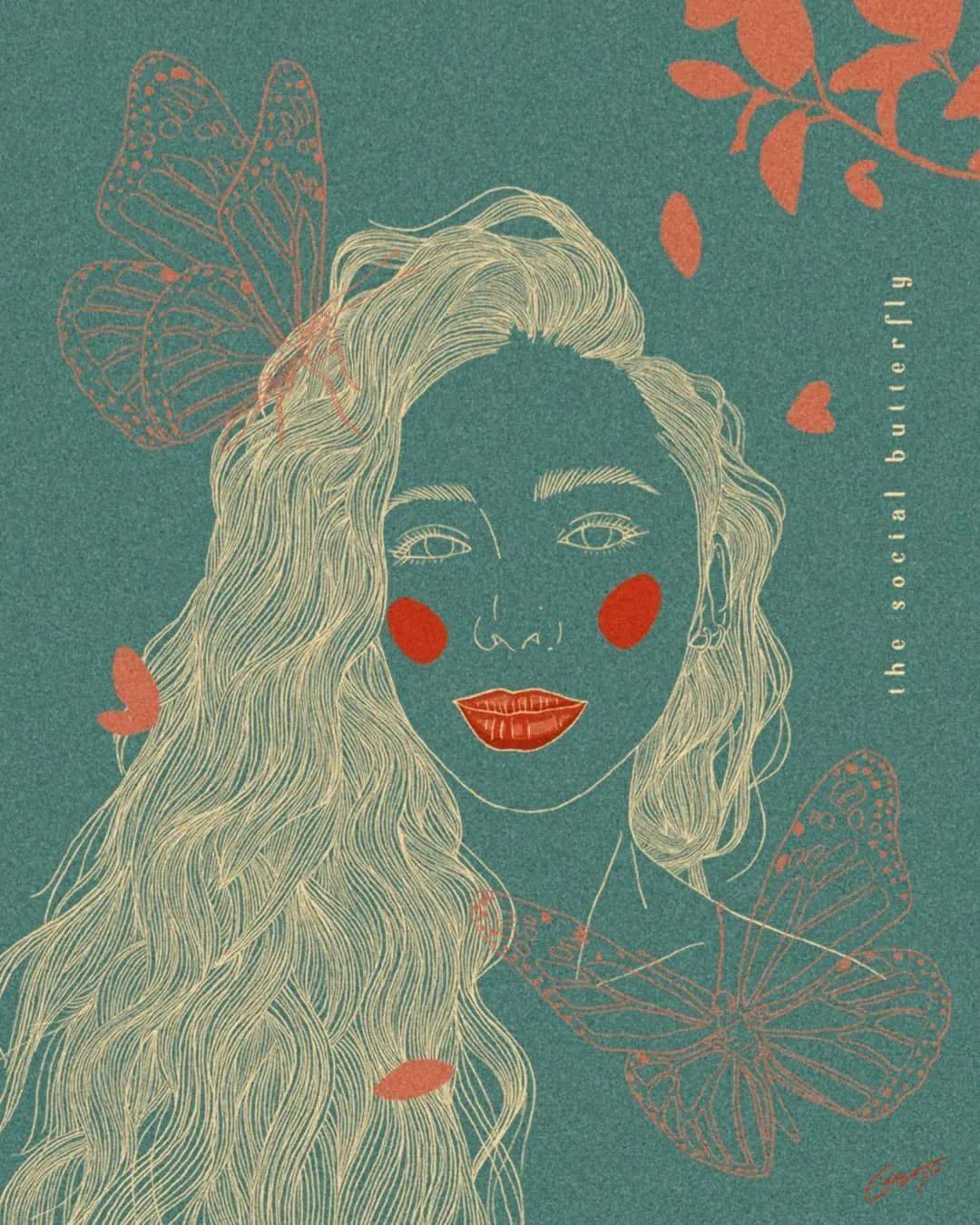 这种拼贴海报风格很独特