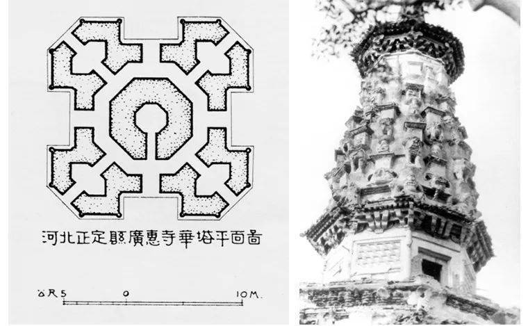 河北定州开元寺塔 丨 现状河北定县开元寺料敌塔丨 中国营造学社摄