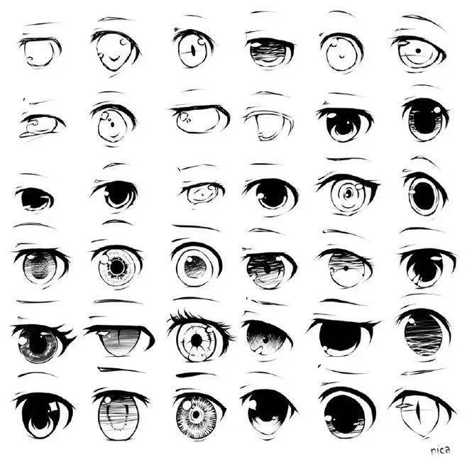 来学学动漫人物眼睛的基本画法!