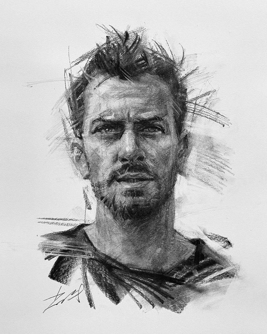 洒脱的素描速写,艺术家kisoo chai_素材