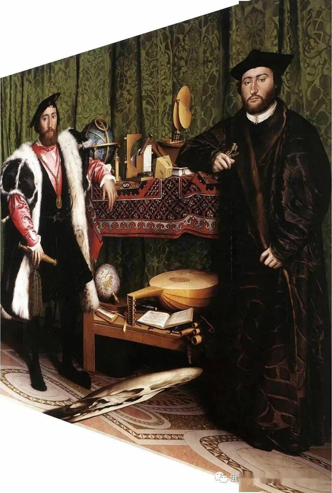 那幅饱含符号神秘含义的《大使们》,为什么会被画成那样的?_霍尔拜因