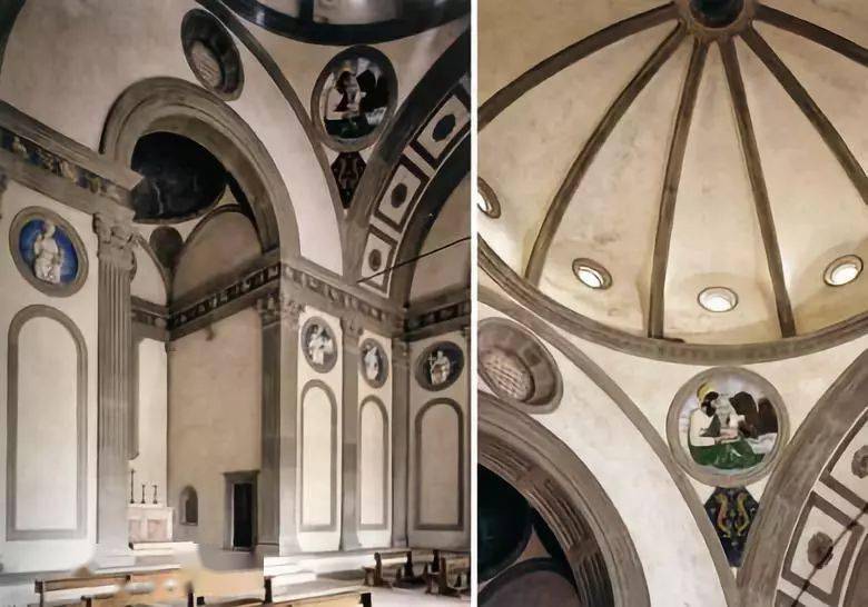 旧圣器室与帕奇礼拜堂,filippo brunelleschi, 15c.中心式布局.