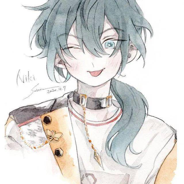 水彩画入门日系清新画风上色动漫人物素材