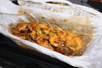 仅55元享门市价129元纸包虾23人餐纸包虾6样配菜酸梅汤1扎