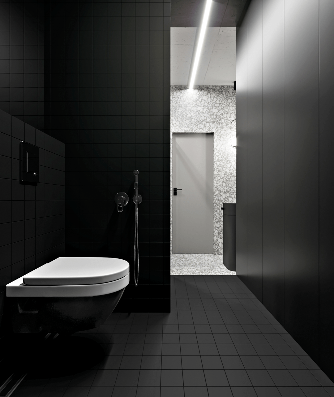 102㎡ 高级黑,墙面这么拼房间更显高