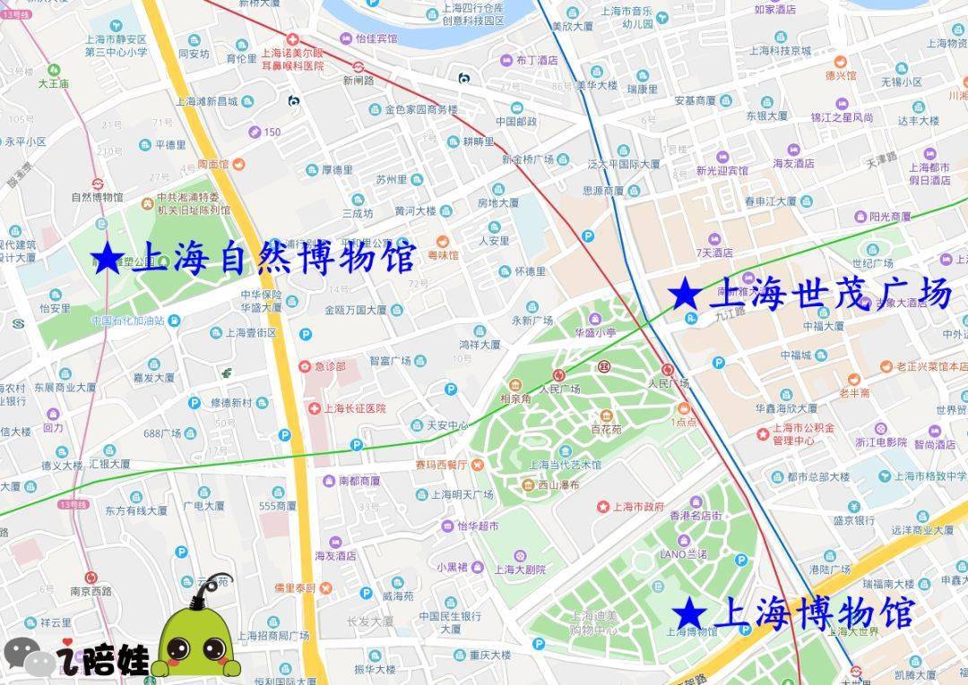 上海自然博物馆路线图图片