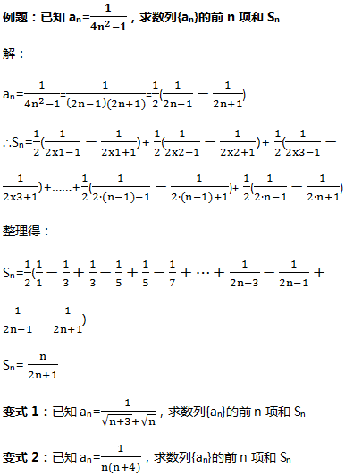 数列求和的七种解法