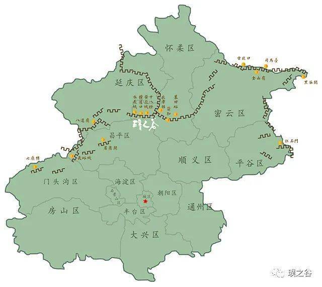 北京长城的地理位置图片