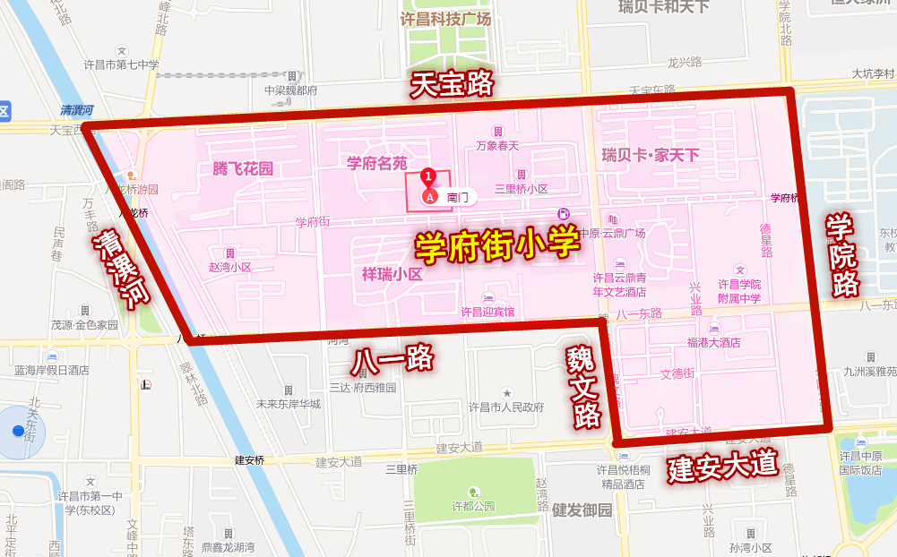 许昌市小学学区划分图图片