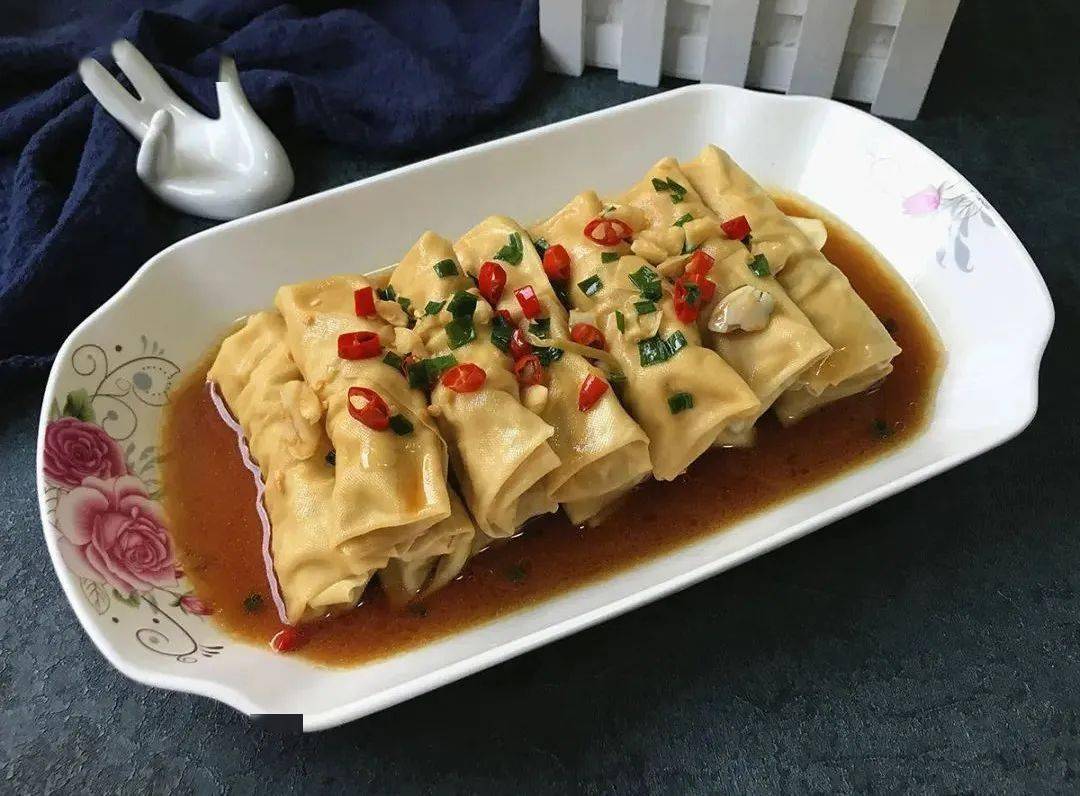 千张猪肉卷卷一卷蒸一蒸简单几分钟营养又好吃