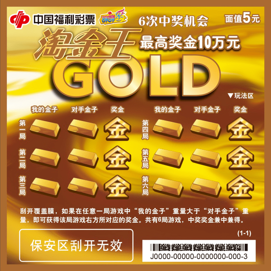 我省福彩刮刮乐再添新成员"淘金王"