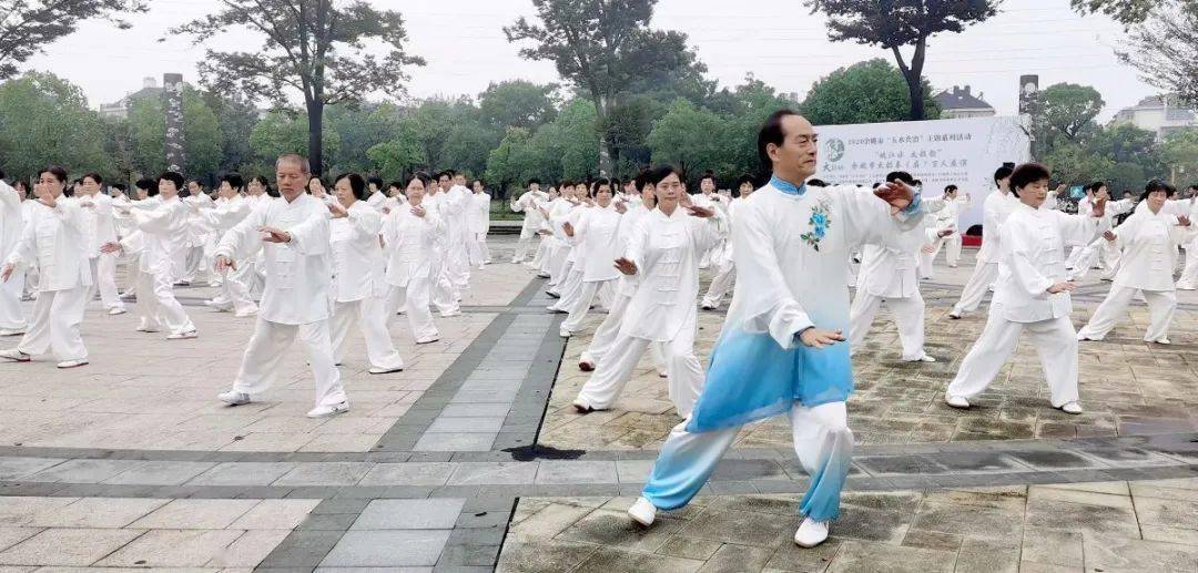 姚江水太极韵余姚市太极拳扇百人展演顺利举行