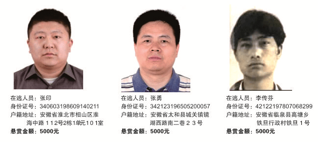 14名在逃人员具体信息发布悬赏通告阜阳市公安局颍州分局今天上午