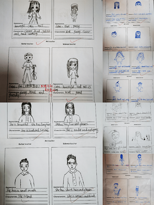 发信息给相关的老师们,并试探性地问:"想看孩子们给你的画像和描述吗?