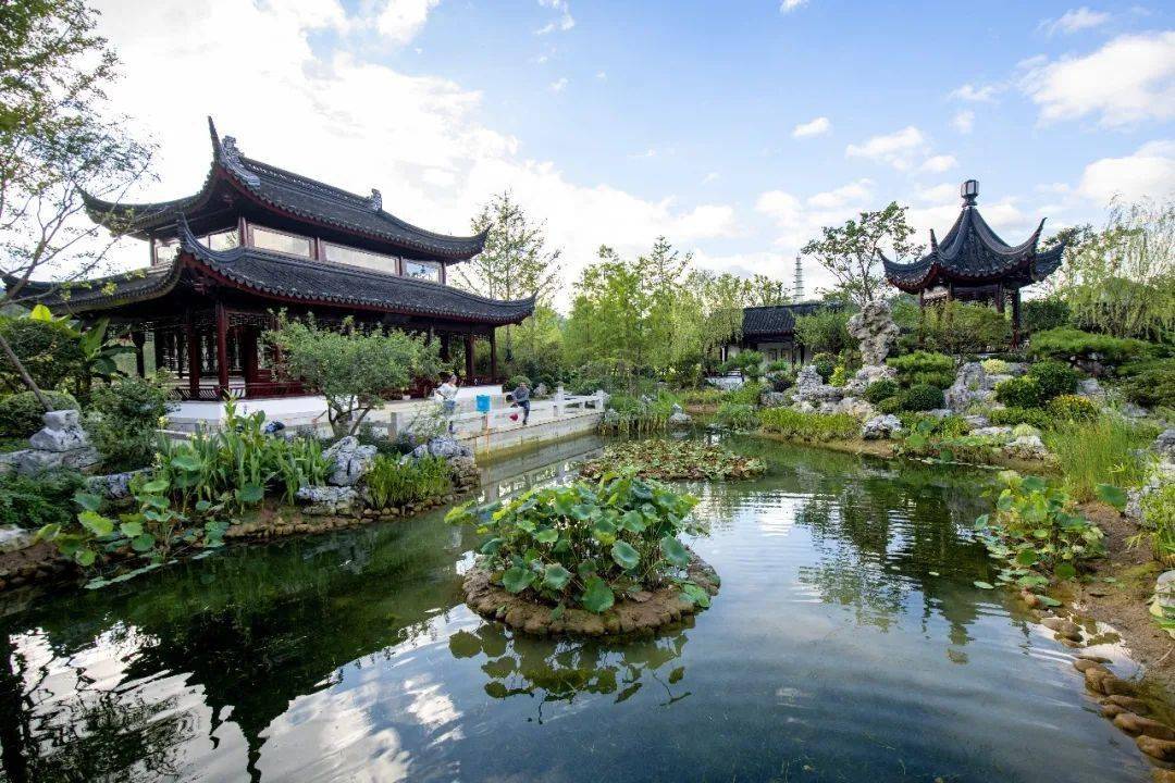 黑龍江園吉林園內蒙古園天津園北京園西廣場慶雲館七星塔綠博園夜景綠