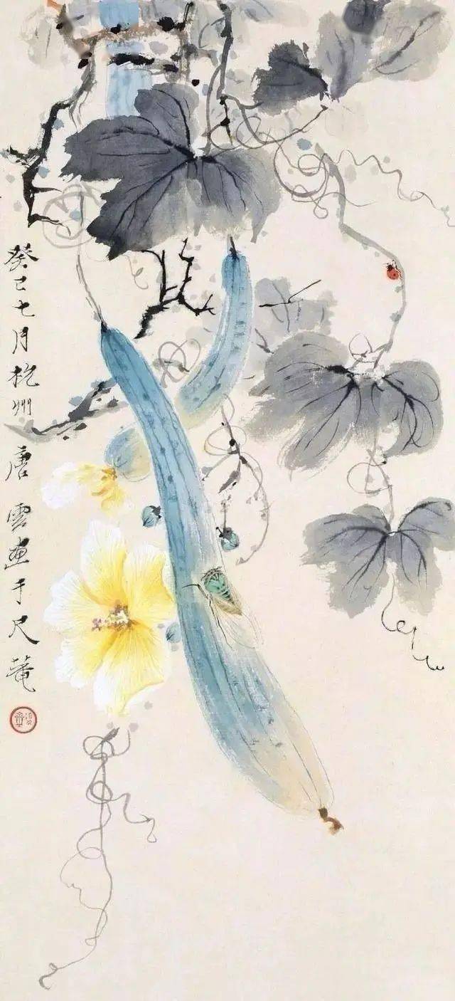 海派唐云17岁前以临摹古画为主,19岁便就当上了国画教师_绘画