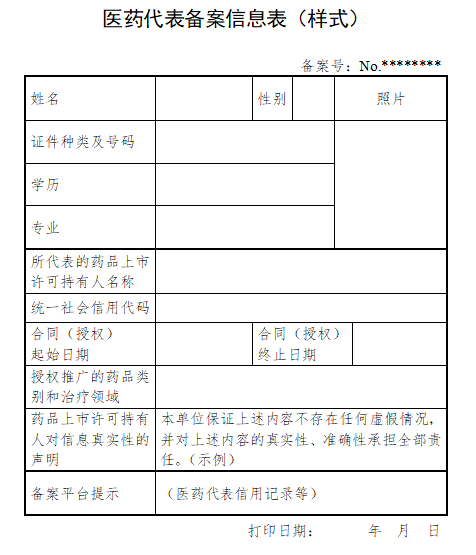 國家藥監局發佈醫藥代表備案管理辦法,禁止醫藥代表承擔藥品銷售任務