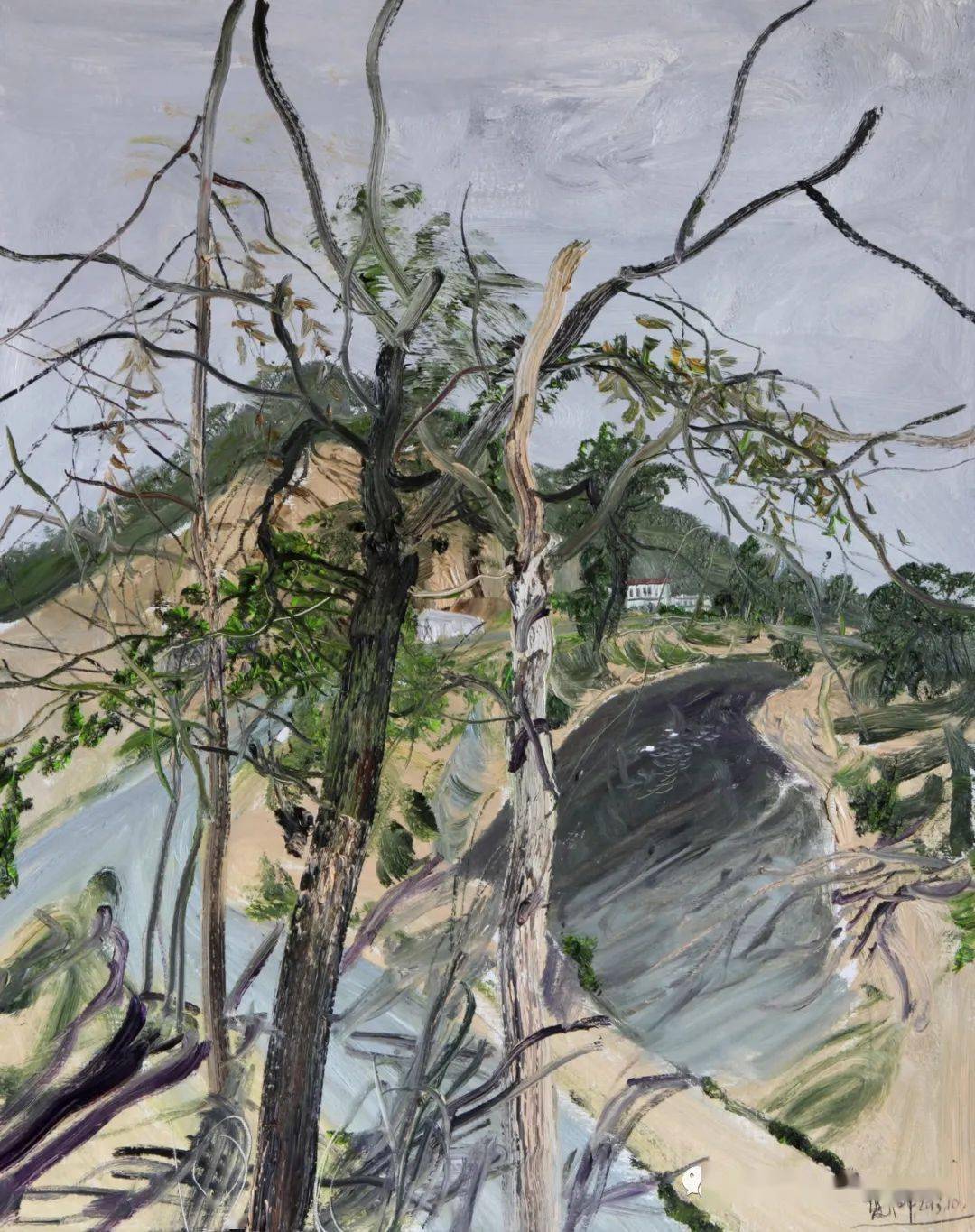 油画风景知识树干树枝应该怎样画