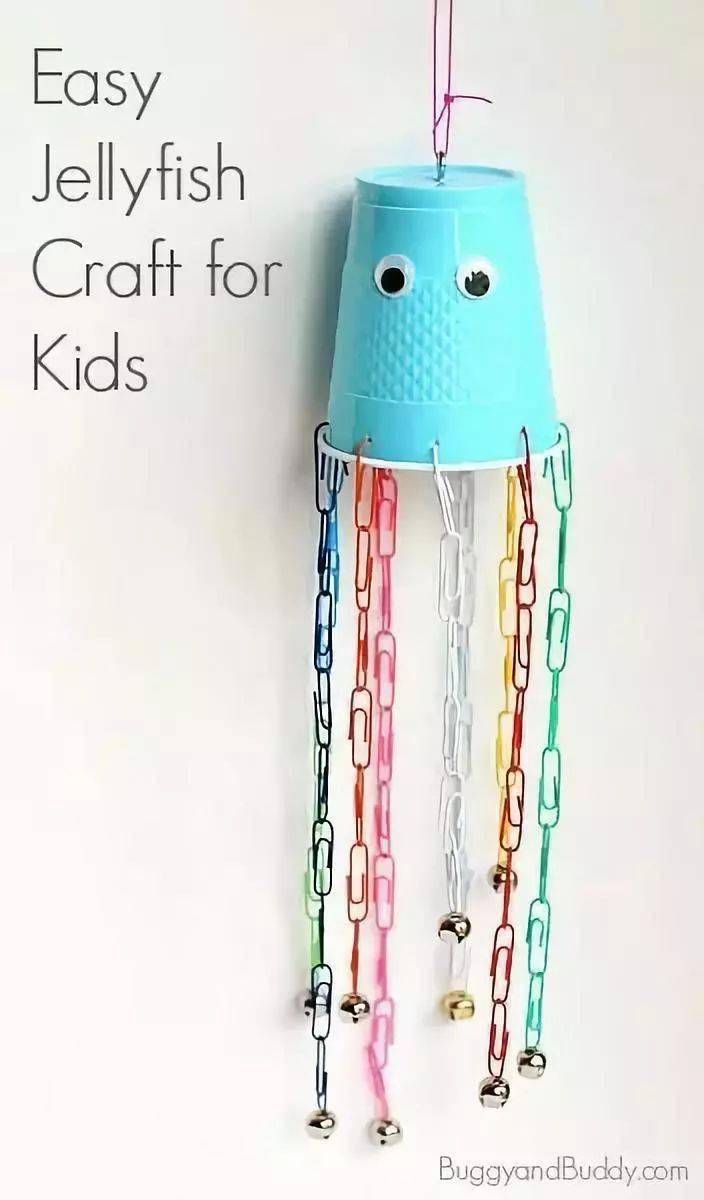 【创意手工】创意亲子手工diy——海底世界水母系列