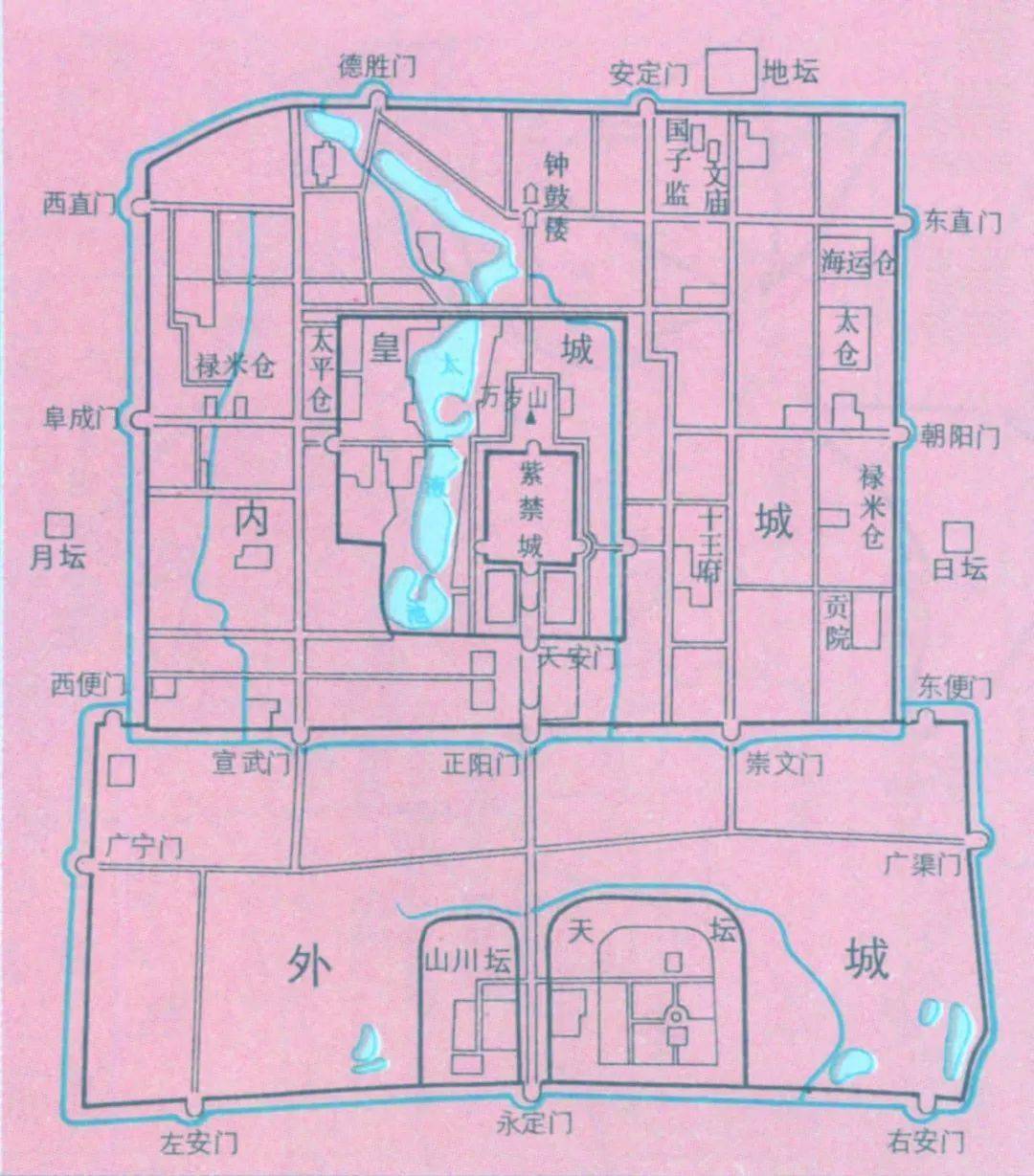 北京皇城复原图图片
