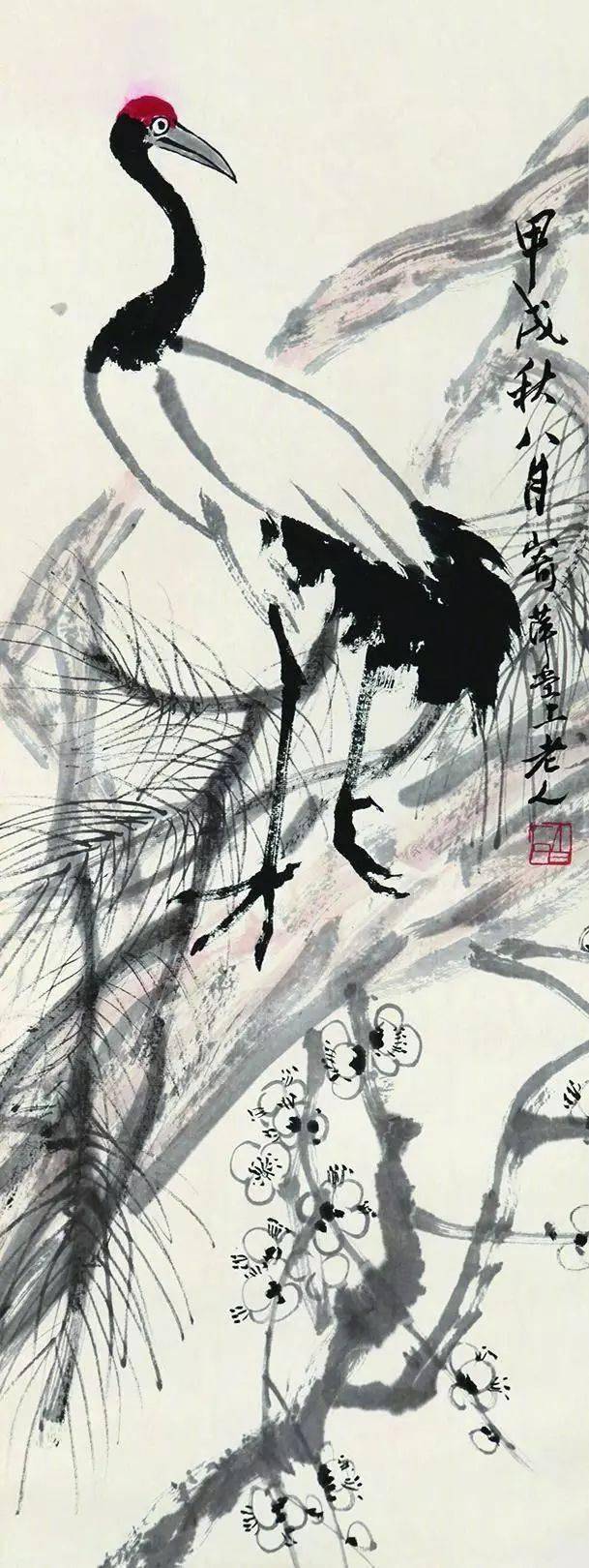 看看齐白石的鹤不愧为大师