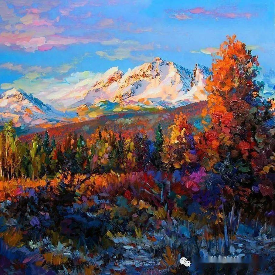 【油画欣赏】不惧于融合大胆的色彩,描绘大自然的雄伟之美_手机搜狐网