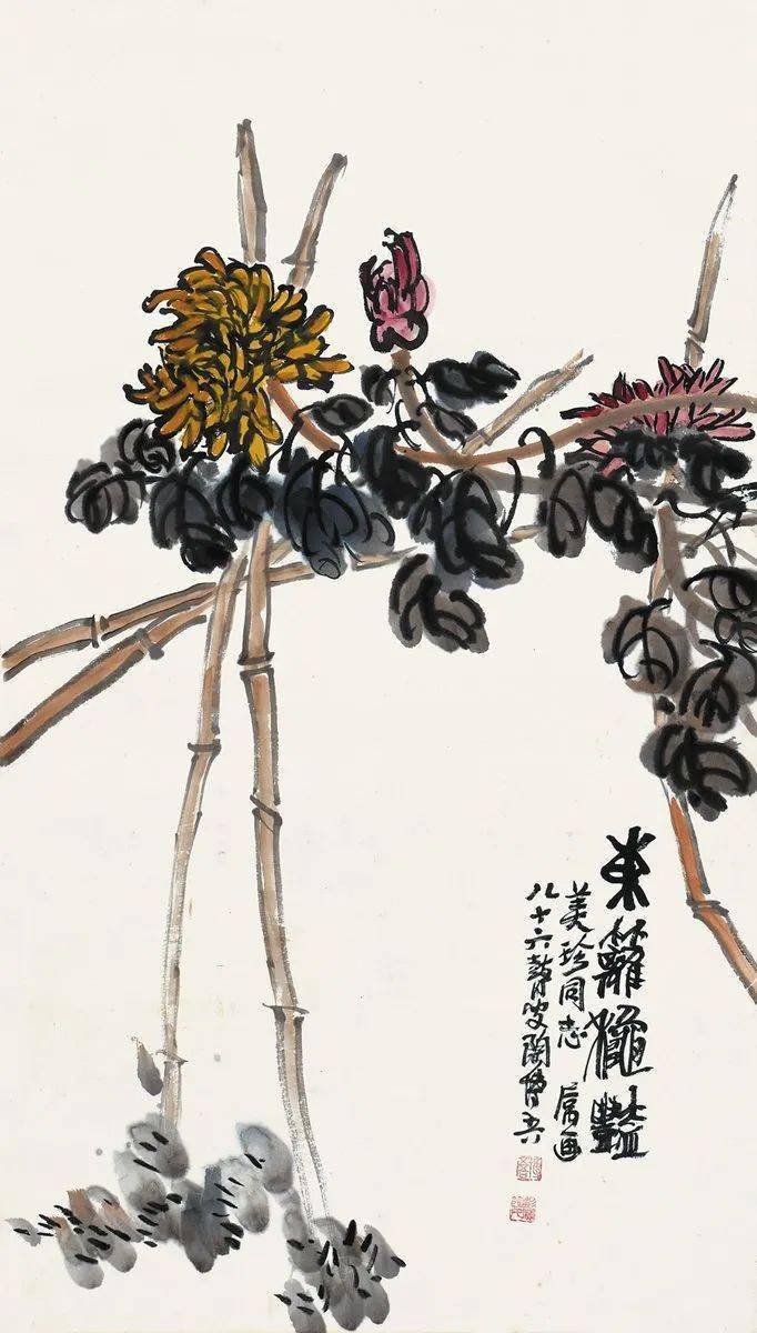 陶博吾写意花鸟天真率意