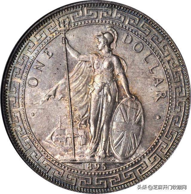1895年英国贸易银元站洋一圆银币ngc ms-64,估价: usd 1500 - 2000