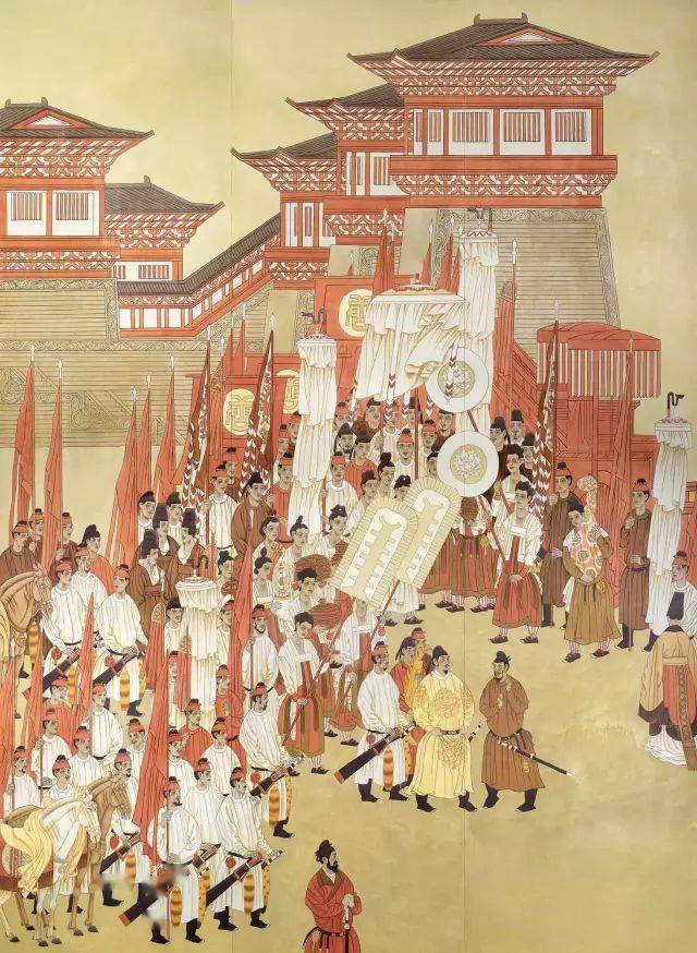 唐太宗纳谏杨晓阳(北京)510×380 cm 中国画长安盛景