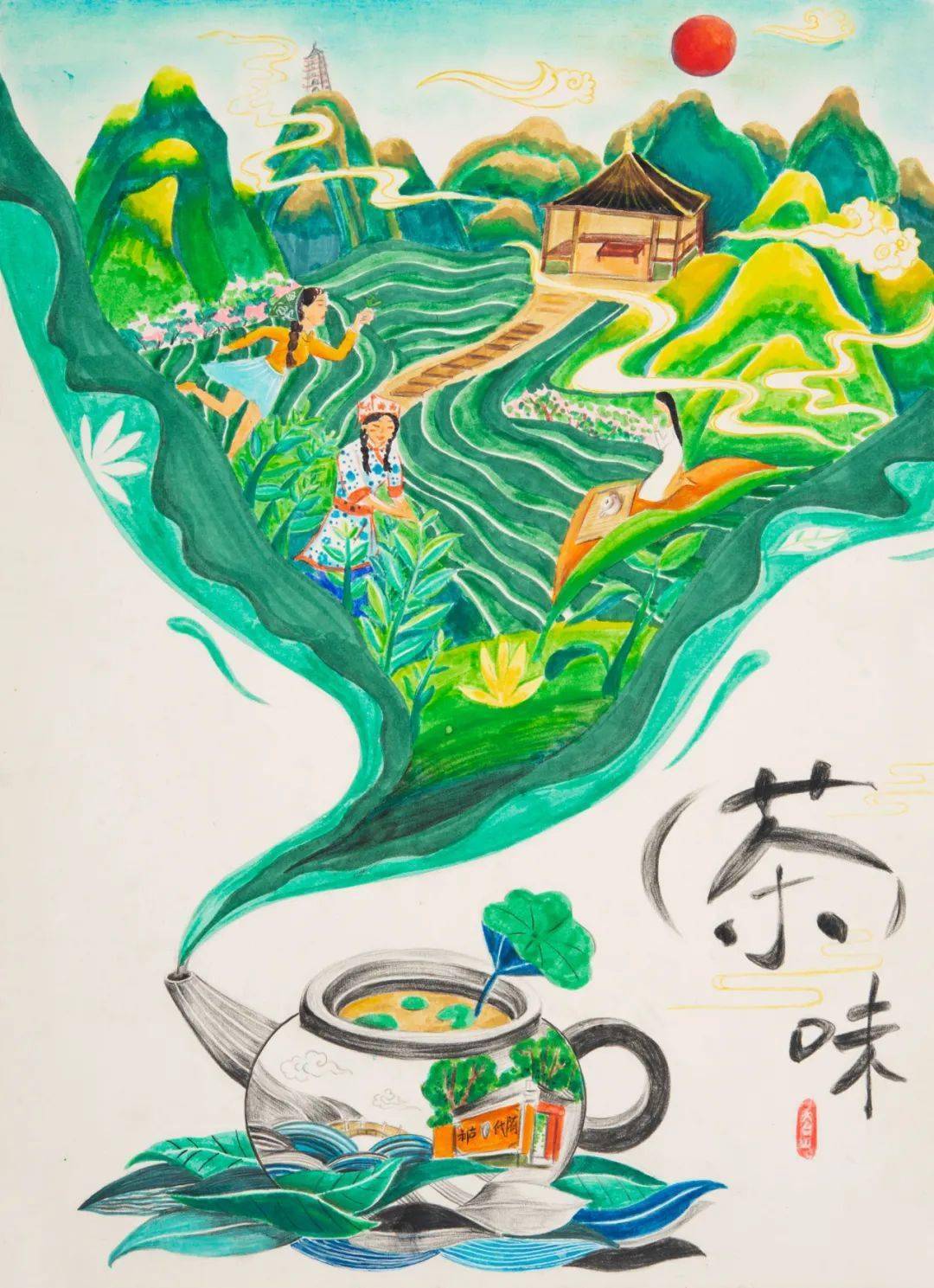茶文化美术作品欣赏图片