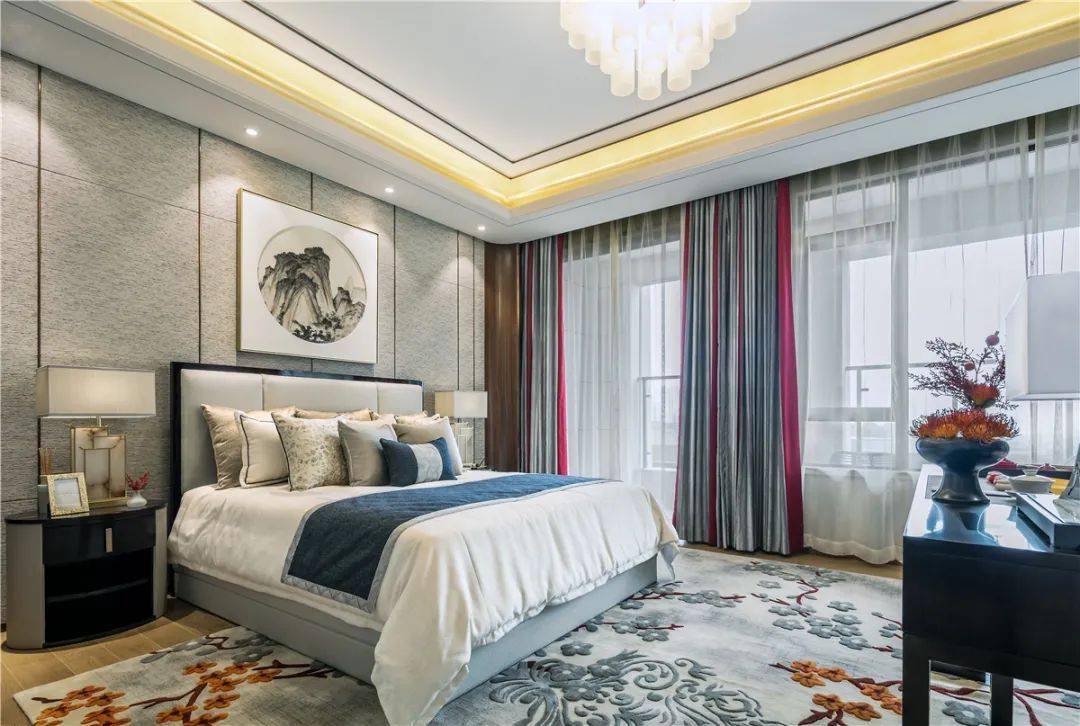 新中式风别墅装修图,装出现代化的轻奢感,这搭配设计绝了