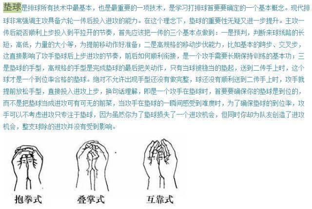 排球技术垫球