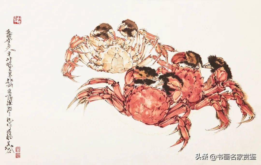 国画熟螃蟹的画法图片