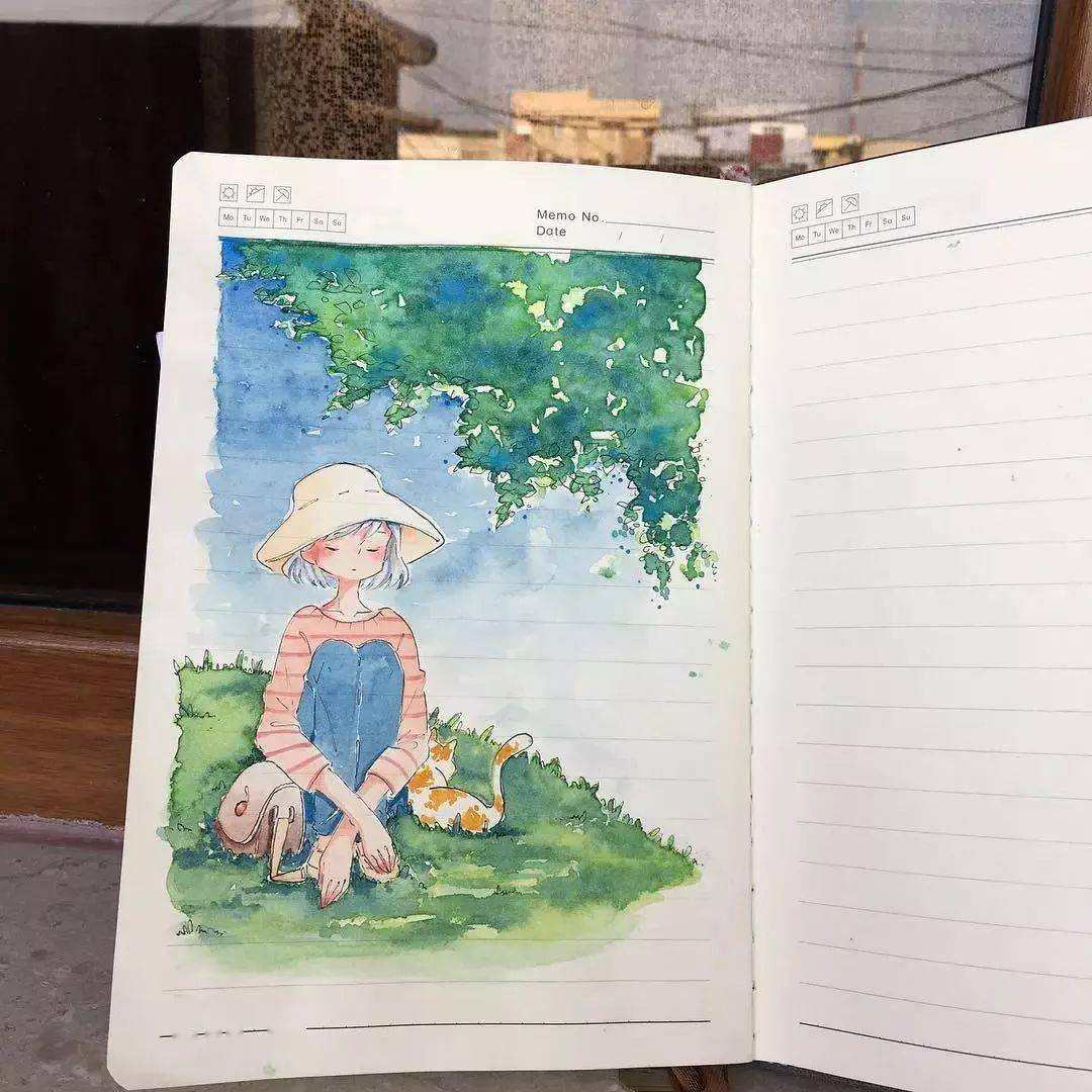 日本一妹子在笔记本里涂涂画画惊艳了无数网友