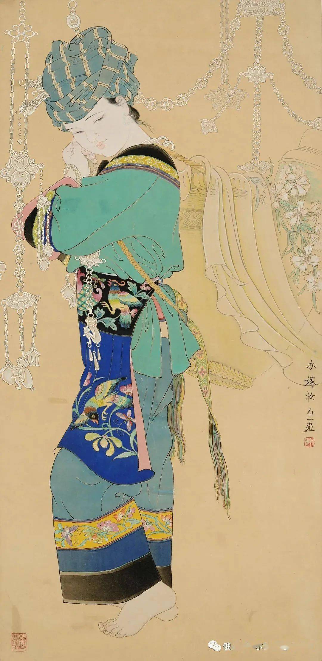 著名工笔人物画家陈白一工笔画作品欣赏